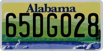 AL license plate 65DG028