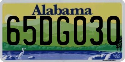 AL license plate 65DG030
