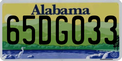 AL license plate 65DG033