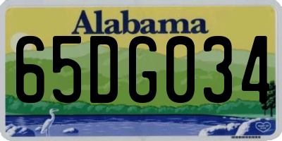 AL license plate 65DG034