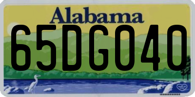 AL license plate 65DG040