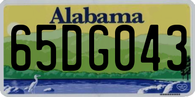 AL license plate 65DG043