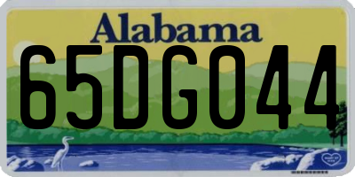AL license plate 65DG044