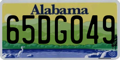 AL license plate 65DG049