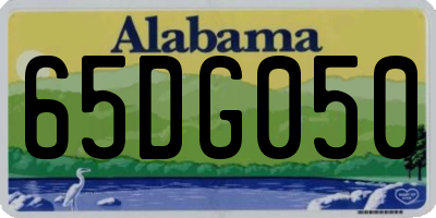 AL license plate 65DG050