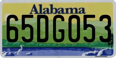 AL license plate 65DG053