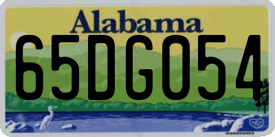 AL license plate 65DG054