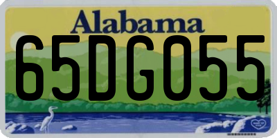 AL license plate 65DG055
