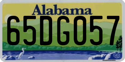 AL license plate 65DG057