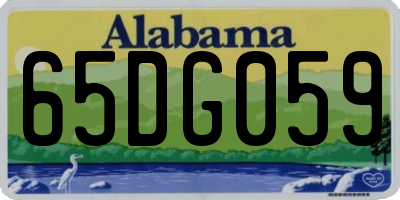AL license plate 65DG059