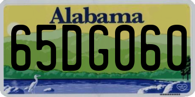 AL license plate 65DG060