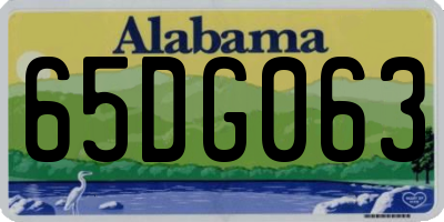 AL license plate 65DG063
