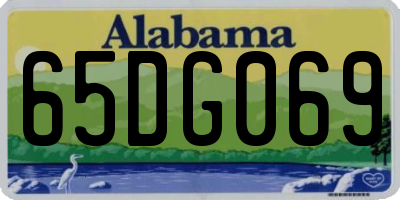 AL license plate 65DG069