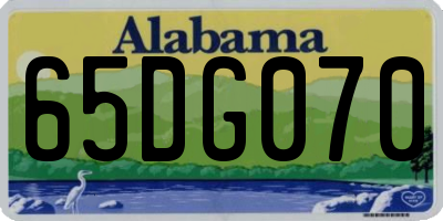 AL license plate 65DG070