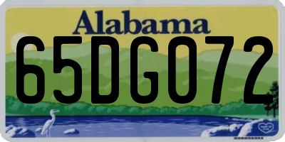 AL license plate 65DG072
