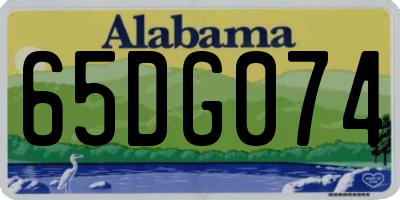 AL license plate 65DG074