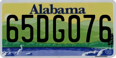 AL license plate 65DG076