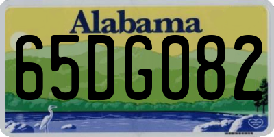 AL license plate 65DG082