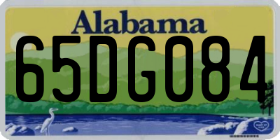 AL license plate 65DG084