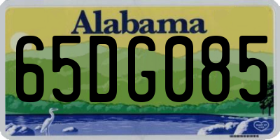 AL license plate 65DG085