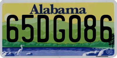AL license plate 65DG086