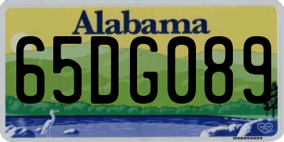 AL license plate 65DG089