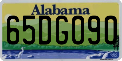 AL license plate 65DG090