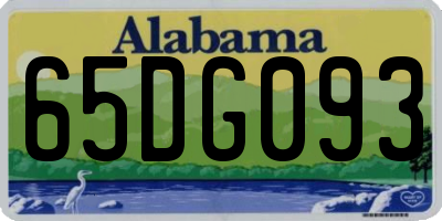 AL license plate 65DG093