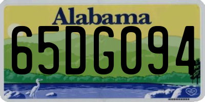 AL license plate 65DG094