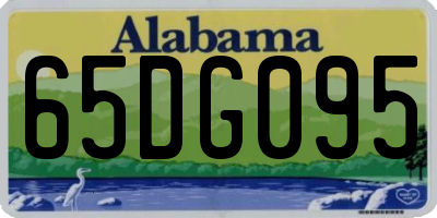 AL license plate 65DG095