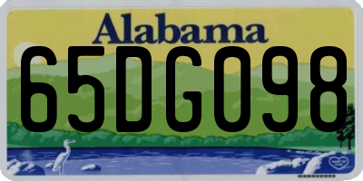 AL license plate 65DG098