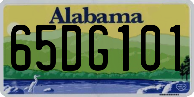 AL license plate 65DG101