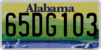 AL license plate 65DG103