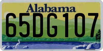 AL license plate 65DG107