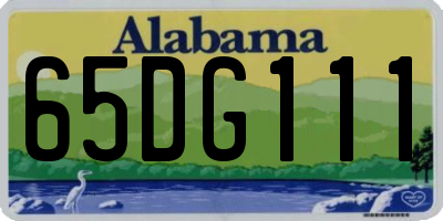 AL license plate 65DG111