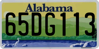 AL license plate 65DG113