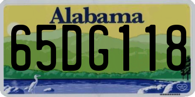 AL license plate 65DG118