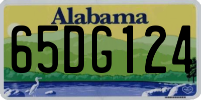 AL license plate 65DG124