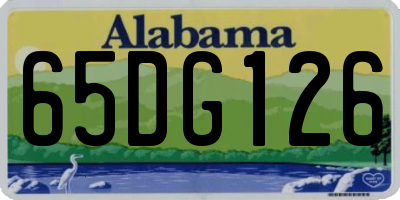 AL license plate 65DG126