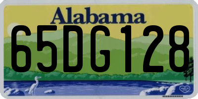 AL license plate 65DG128
