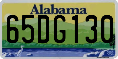 AL license plate 65DG130