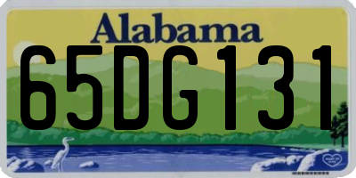 AL license plate 65DG131
