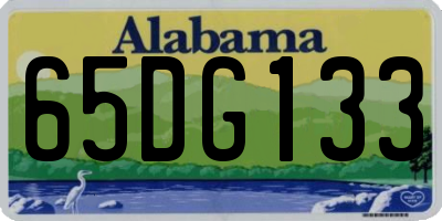 AL license plate 65DG133