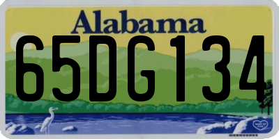 AL license plate 65DG134