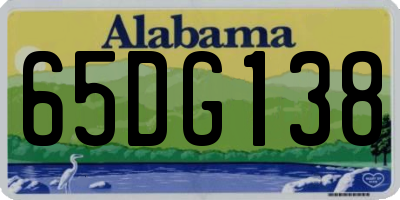 AL license plate 65DG138