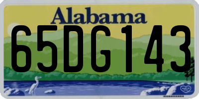 AL license plate 65DG143
