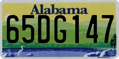AL license plate 65DG147
