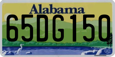 AL license plate 65DG150