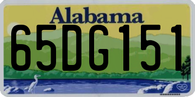 AL license plate 65DG151