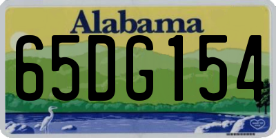 AL license plate 65DG154